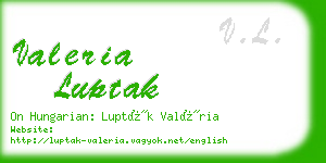 valeria luptak business card